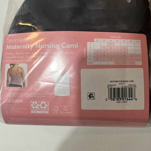 Destination Maternity‎ Black Seamless Nursing Tank Top Size Medium - Picture 5 of 5